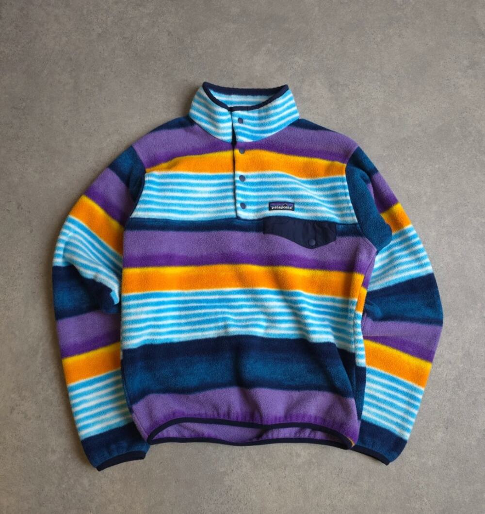 Patagonia Synchilla Colorful Stripe Pullover Size L